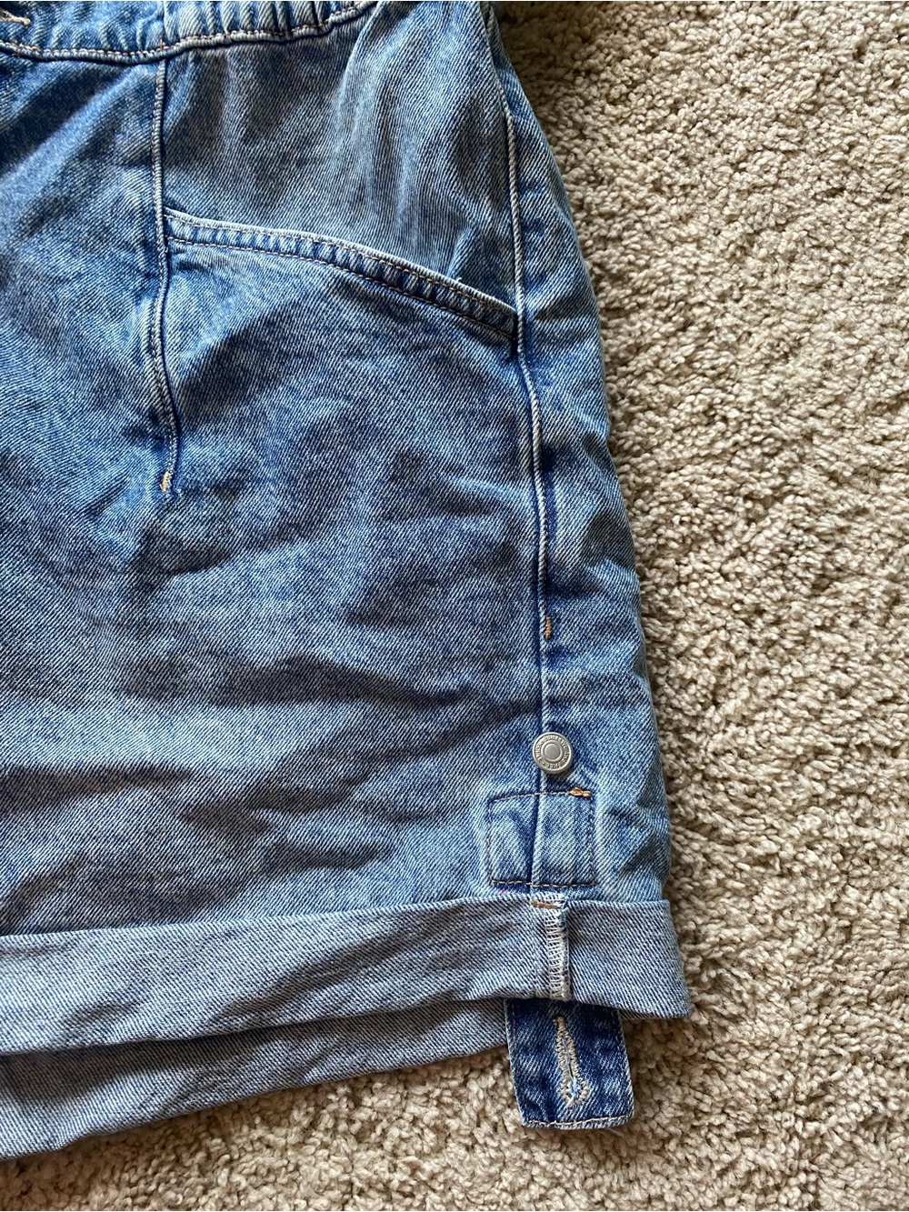 Free People denim button up romper, medium - Picture 7 of 13